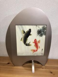 絵　「鯉の滝登り」