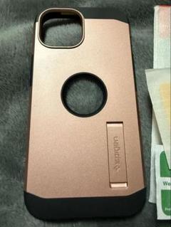 Spigen iPhone15ケース(ローズゴールド) と液晶保護ガラスフィルムのサムネイル