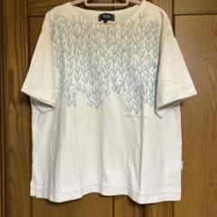綿100%ベージュＴシャツ Mサイズ　模様付き