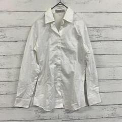 【レミュー】 ホワイト 長袖 シャツ シンプル 上品 7号 コットン100％のサムネイル