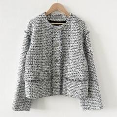 Theory セオリー フリンジカーディガンジャケット ツイード ノーカラー 楽天市場】Theory セオリー luxeリュクス 9104125 NAVY. TWEED