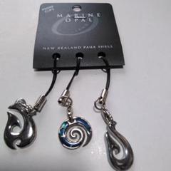 MARINE OPAL パウアシェル ストラップパーツ 3個セット