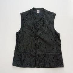 ISSEY MIYAKE HaaT イッセイミヤケハート　異素材中綿刺繍ベスト ISSEY MIYAKE イッセイミヤケ ハートISSEY HaaT ウールナイロン