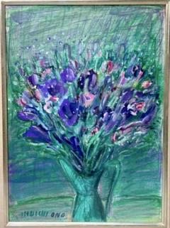 #小野州一「花の絵」原画作品（額装付き） 小野州一「花の絵」原画作品（額装付き） - メルカリ