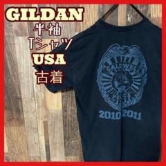 ギルダン プリント ライオン メンズ ブラック M USA古着 半袖 Tシャツ