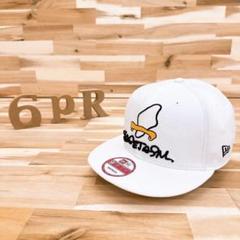 廃番【ニューエラ×ファセッタズム】ヤクシマル 限定コラボ キャップ白ホワイト×黄