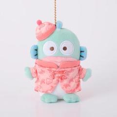 新品未開封サンリオハンギョドン いちごチーク むにゅぐるみマスコット　ピーチ桃 ハンギョドン ぬいぐるみ・むにゅぐるみ｜むにゅぐるみパティオ