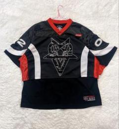 美品 フリーワールドオーダー Rock Heart Mesh T-shirt