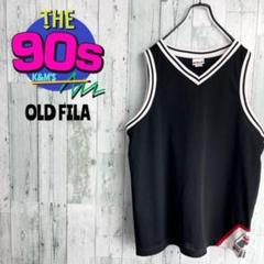 90's OLD FILA フィラ　ビッグロゴ　バスケット　ゲームシャツ