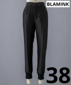 ブラミンク BLAMINK M L/SI RIB HEM パンツ ブラック 38