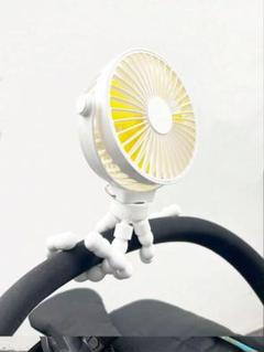 ◆ベビーカーファン◆ タコ足扇風機 ／ 3段階／スマホ立て／腕掛け