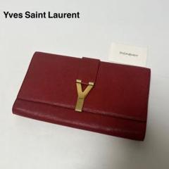 r69【美品】Gカード付 イヴサンローラン　Yライン　レザー　クラッチバッグ
