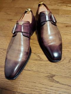 サントーニ　santoni シングルモンク 7 1/2 サントーニ シングルモンク サイドモンク ライトブラウン