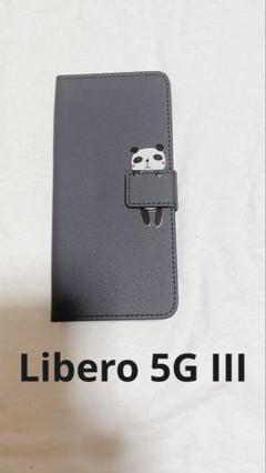 ⭐︎Libero 5G III 手帳型ケース パンダカード収納 　ストラップ
