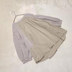 OA2597【グランドパークニコル】カットソー【M】プルオーバー 異素材切替