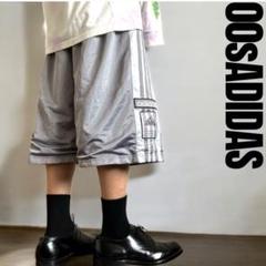 美品00s超極太XOサイズ old adidas バギートラックショートパンツ