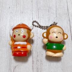 サンリオ おさるのもんきち キーホルダー キーリング 指人形　平成レトロ