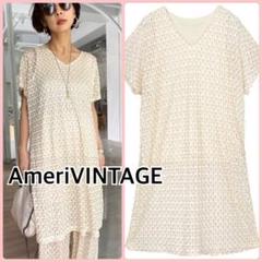 Ameri VINTAGE - Ameri VINTAGE  フラワー柄トップス　ホワイト　フリーサイズ 値下げ】アメリ ヴィンテージ ameri vintage シアートップス 花