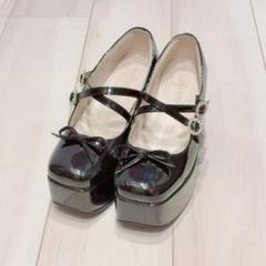 evelyn メリージェーン厚底パンプス エブリン Lサイズ 黒 evelyn 厚底パンプス 地雷 量産 - メルカリ