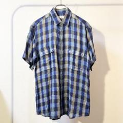80s Christian Dior Sports 半袖 チェックシャツ L