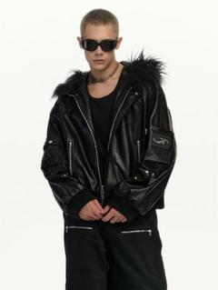 【IMXS】 Oversized Fur Blouson