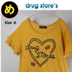 ドラッグストアー drug store's ★カットTシャツ drug store's 20/-OE天竺 リメイク風 ロゴプリント ヘムカット