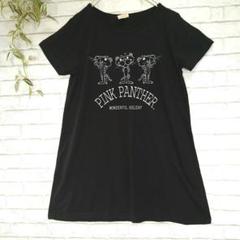 【PINK PANTHER ピンクパンサー】黒　チュニックTシャツ　トップス