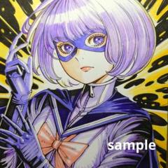 手描きイラスト　ファンアート(やや難あり) 手描きイラスト 178】ファンアート原画色紙「ヒット・ガールに