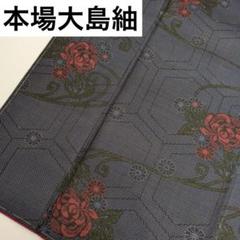 本場大島紬 正絹 変わり亀甲繋ぎ 一元式 着物 U-5661 - メルカリ