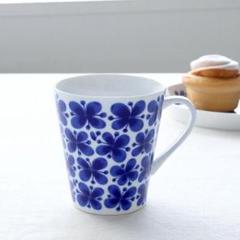 青い花柄 陶器製マグカップのサムネイル