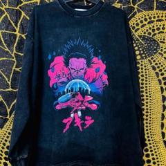 アキラ ロンT メンズ 秋 冬 ウォッシュ加工 個性的 お洒落 漫画 ネオ東京