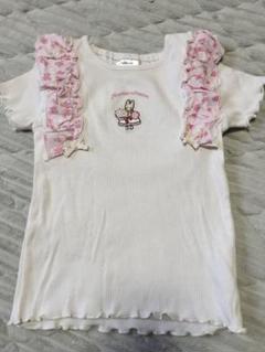 futafuta フリル刺繍Tシャツ