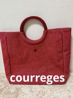 【美品】Courreges クレージュ　ボストンバッグ　シボ革　レッド　チャーム 2025年最新】courreges バッグ 赤の人気アイテム - メルカリ