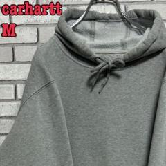 carhartt☆カーハート☆プルオーバーパーカー ワンポイント グレー M