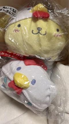 ポムポムプリンセット サンリオ一番くじ からあげクン ぬいぐるみ 新品 未使用 からあげクン×サンリオキャラクターズ当りくじ ポムポムプリン