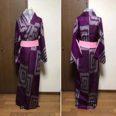 D825 訪問着　源氏香　花模様　正絹　着物　袷　しつけ糸付き未使用極美品 2025年最新】源氏香の人気アイテム - メルカリ