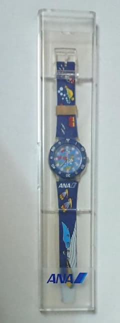 非売品 昭和57年 ANA 全日空 永年20年 勤務記念 時計付き 額 記念品