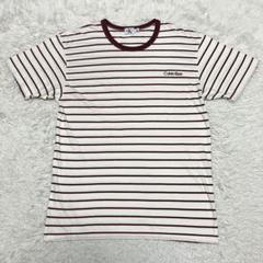 《90s美品y2k早い者勝ち》ckカルバンクラインマルチボーダーtシャツ