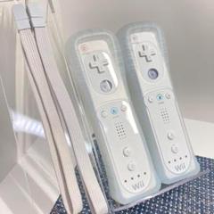 【フルメンテナンス】Wii WiiU リモコン ホワイト 2個セット カバー紐a
