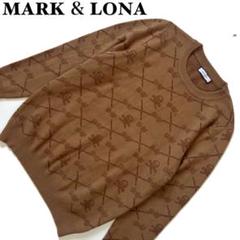MARK&LONA マークアンドロナ　総柄　ドクロ ニット　セーター　メンズ MARK&LONA マークアンドロナ 総柄 ドクロ ニット セーター