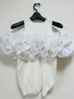 値引き❗️1点bibiy ALEXA FLOWER KNIT ホワイト トップス 値引き❗️1点bibiy ALEXA FLOWER KNIT ホワイト トップス