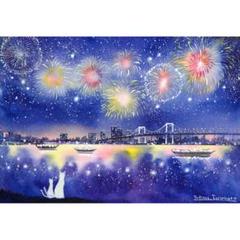 kanonさま専用(原画)夜空の大きな花火【A5サイズ/水彩画/#2460】 m60773535541_1.jpg?1724066403