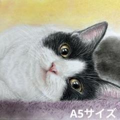 F0号◆猫◆新品【パステル＋水彩＋色鉛筆＋アクリル】◆防水丁寧梱包◆猫の絵 パステル画 猫「ねこ ＃001」 | iichi 日々の暮らしを心地よく