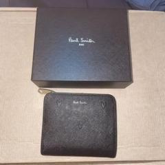 ポールスミス Paul Smith 二つ折り財布 L時ジップ 黒 スミシーハート