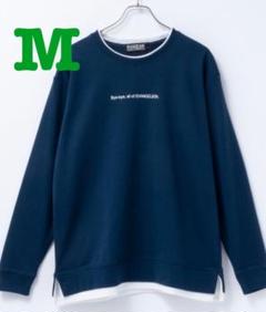 新品　エヴァンゲリオンプリント クルー長袖Tシャツ　ブルー　M カオルくん