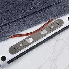 折りたたみ式ラップトップライザー放熱ポータブルラップトップホルダー(グレー)