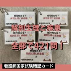 看護師　国試　単語帳　看護学生 概要欄必読】看護学校 看護師国家試験 単語帳 暗記カードの通販
