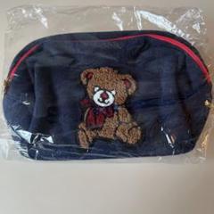 松田聖子さん クマ刺繍ポーチ ネイビー - メルカリ