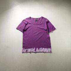 PPFM Tシャツ 半袖カットソー 裾ロゴ パープル/DW351