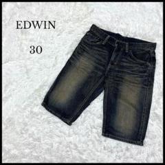 美品【EDWIN503】エドウィン 鬼ヒゲデニムハーフパンツ 30 メンズ